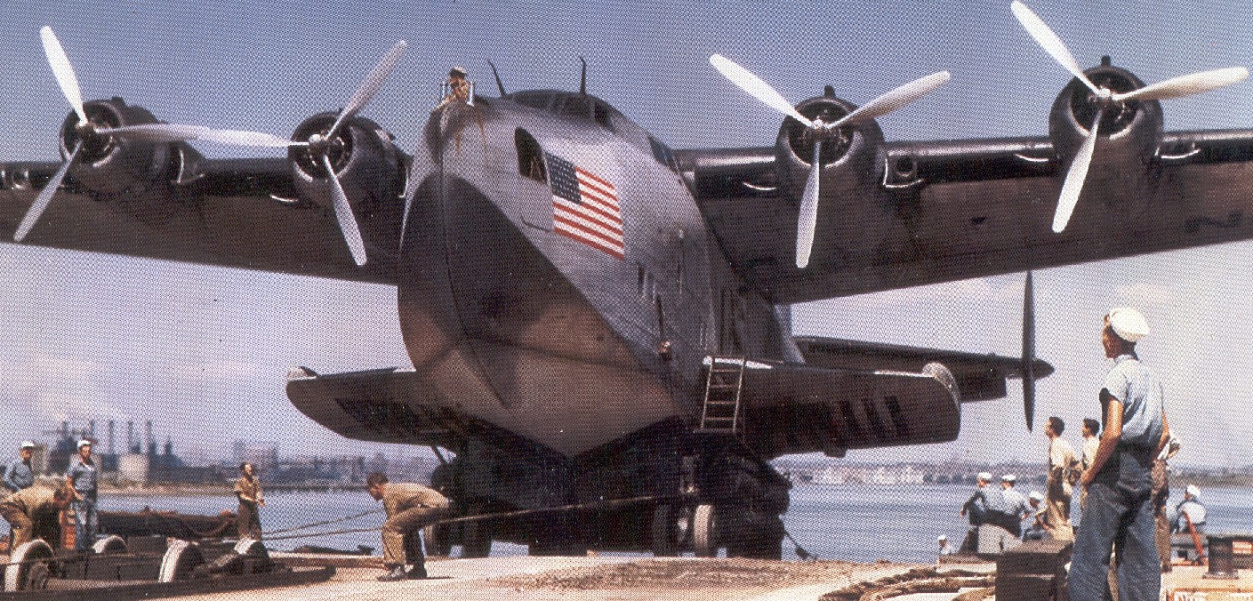 1940s Boing B314 in Military Camouflage during World War II